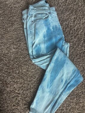 Fashion Nova Size 32 Light Blue Discolored Jeans